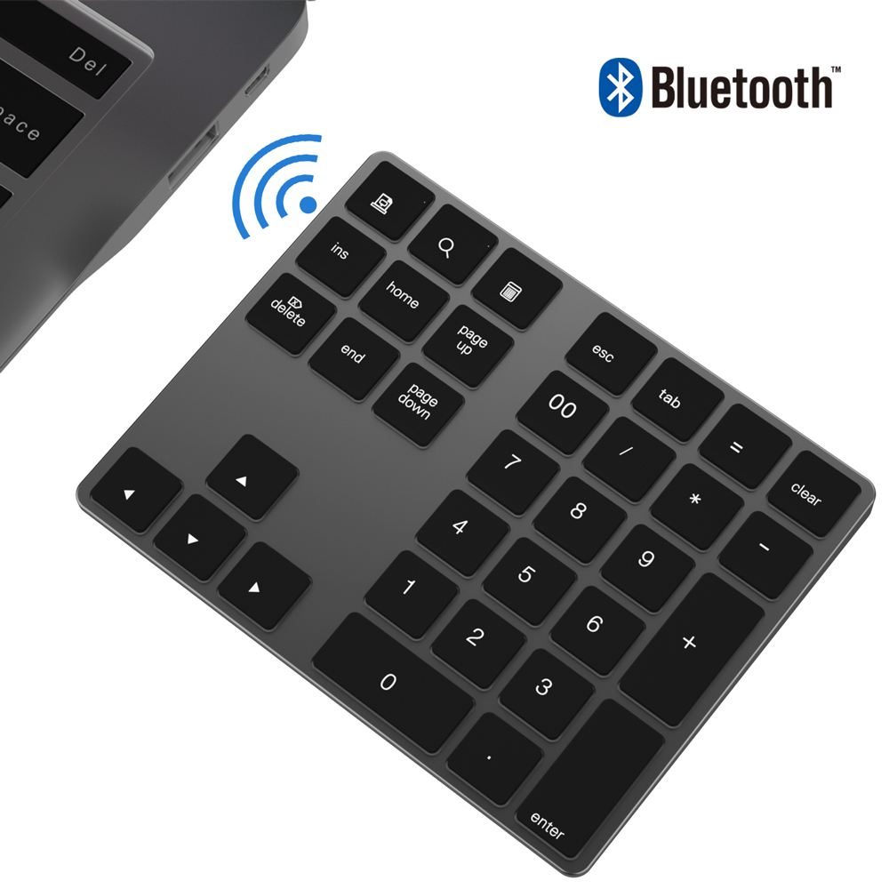 Bluetooth Numeric Keypad Aluminum Slim - Zewnętrzna klawiatura numeryczna Bluetooth, bezprzewodowa, ładowalna,