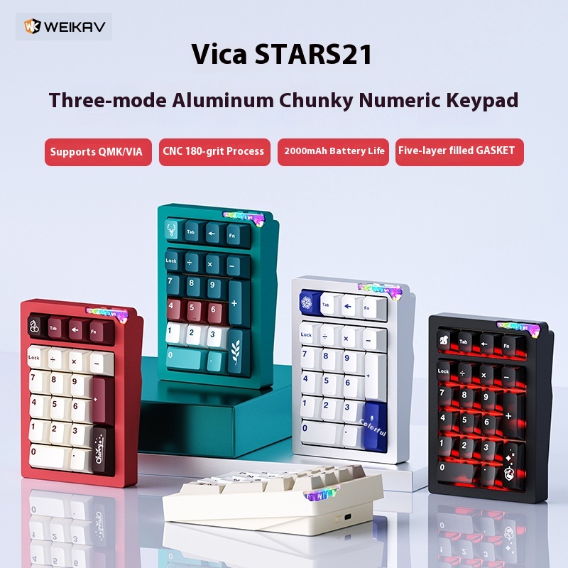 Mechanical Numpad Hot Swap Rgb Wireless - SUMREDA stars21-S Bezprzewodowa Klawiatura Mechaniczna z