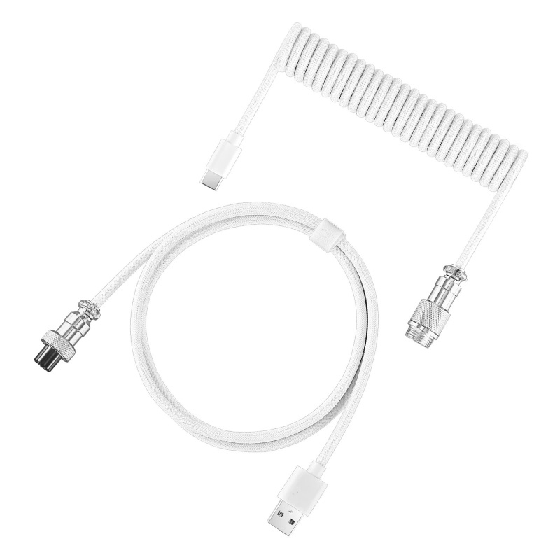 Type C Detachable Cable Coiled Keyboard - Kabel spiralny do klawiatury, Typ C