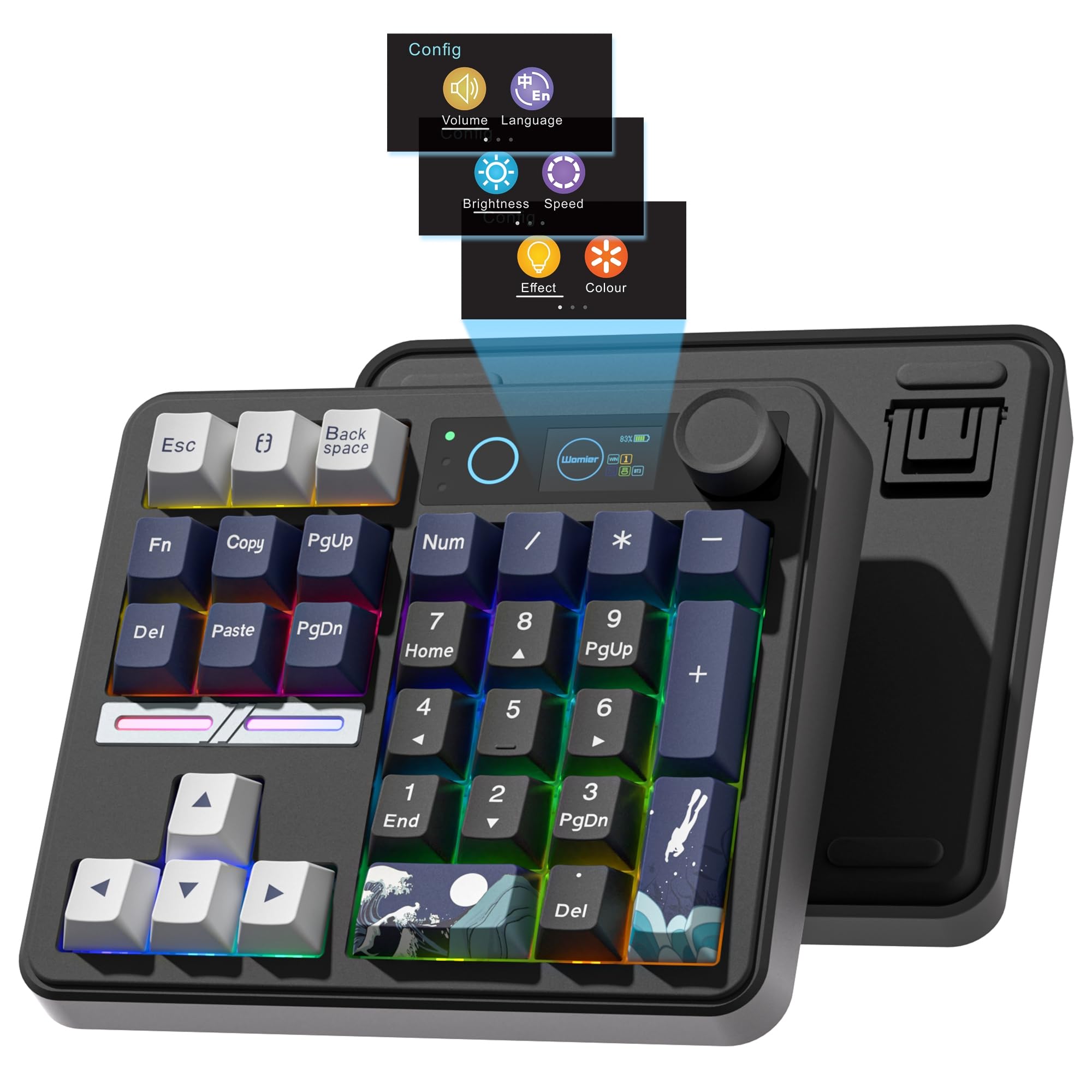 Mechanical Numpad Hot Swap Rgb Wireless - Womier SK30 Mini Mechaniczna Klawiatura Numeryczna