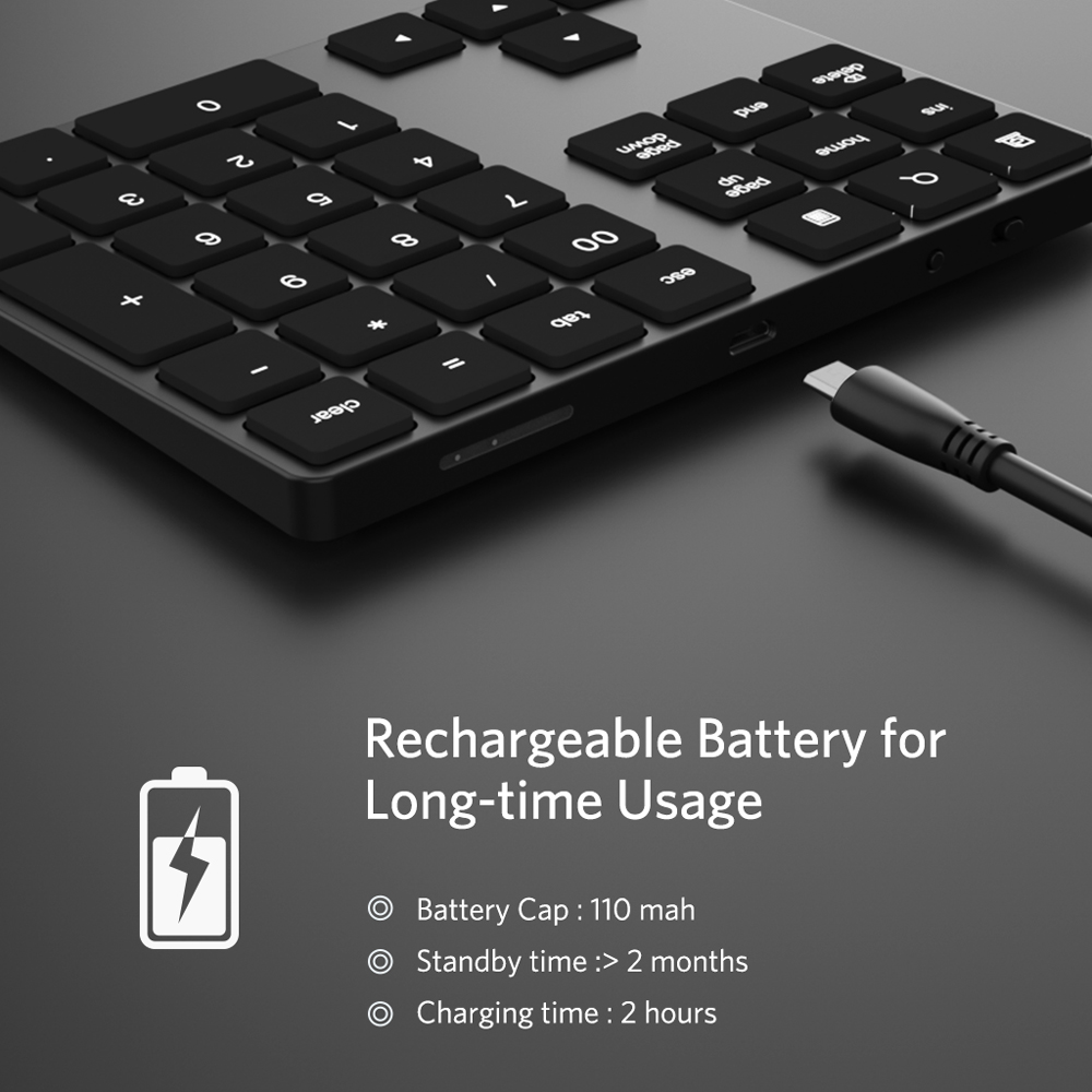 Zewnętrzna klawiatura numerycz – Bluetooth Numeric Keypad Aluminum Slim recenzja i cena