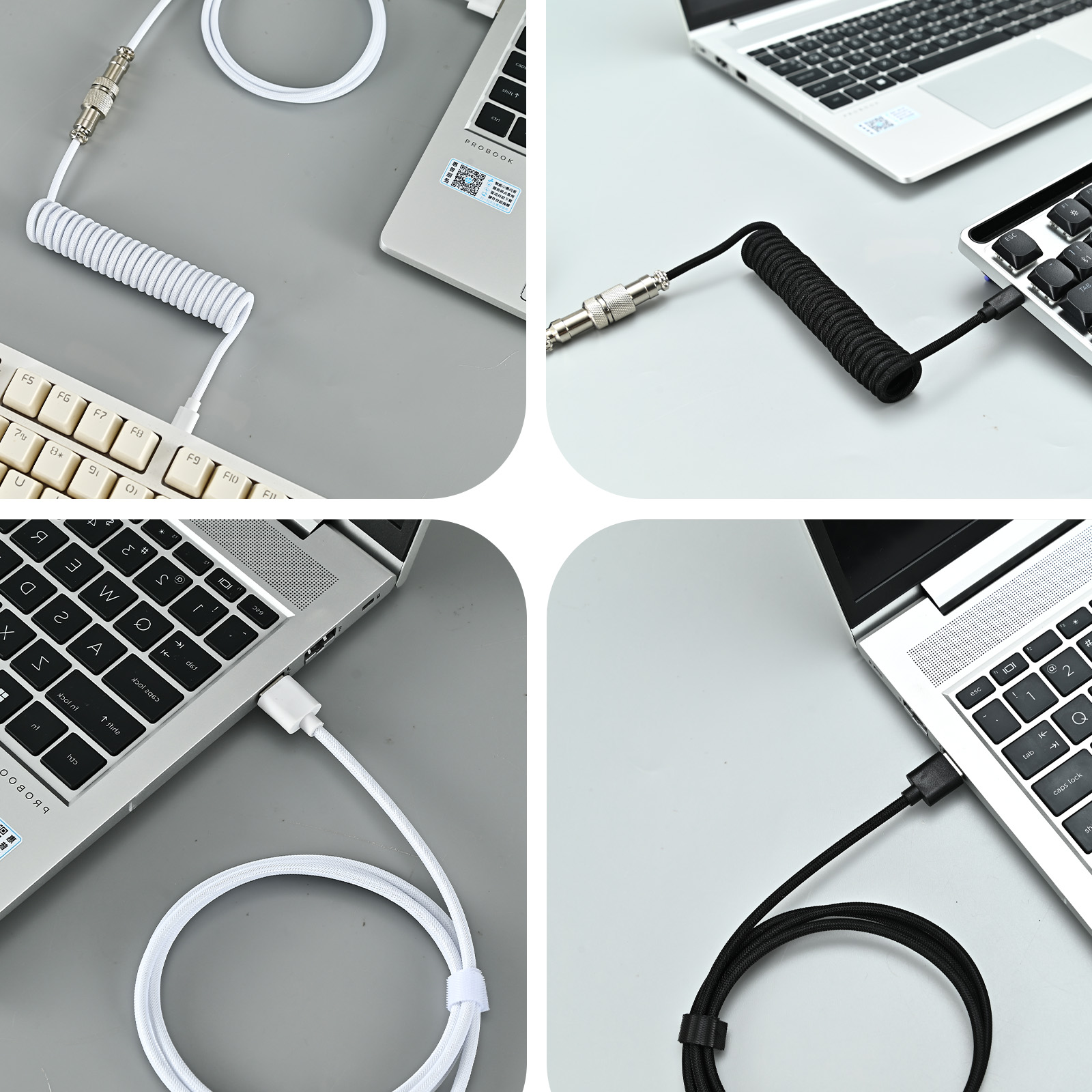 Zwijany kabel klawiatury typu  – Type C Detachable Cable Coiled Keyboard recenzja i cena