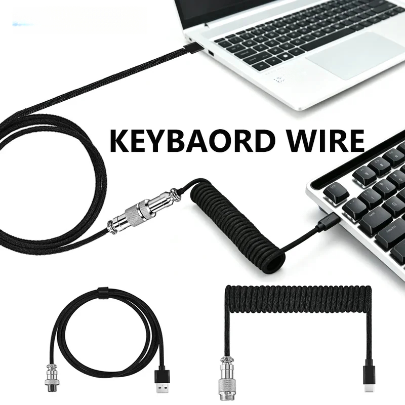 Kabel spiralny do klawiatury m – Type C Detachable Cable Coiled Keyboard recenzja i cena