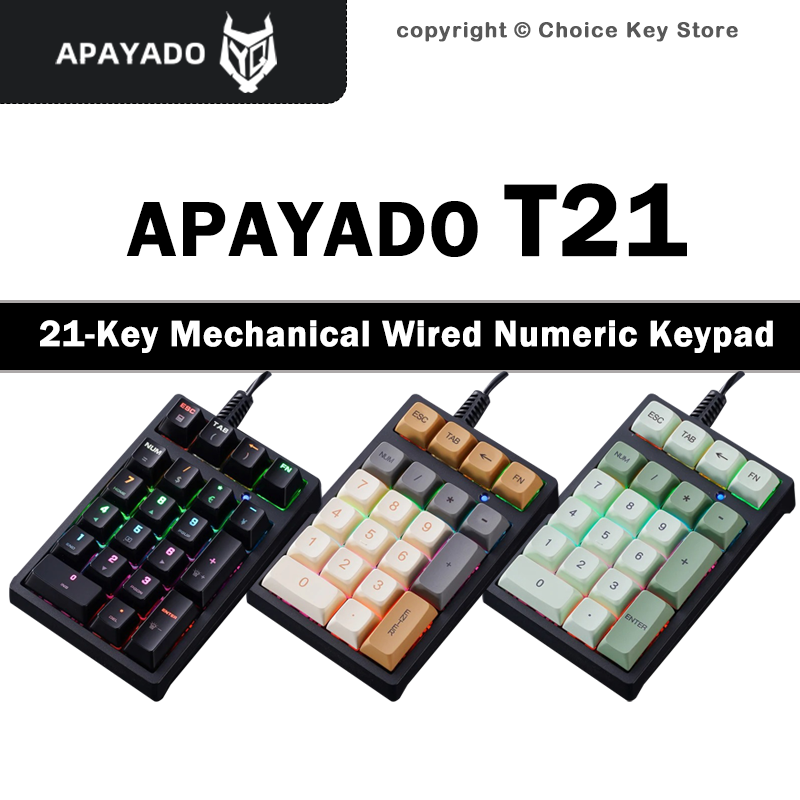 APAYADO T21 Mechaniczna Klawia – Pbt Keycaps For Numeric Keypad Numpad recenzja i cena