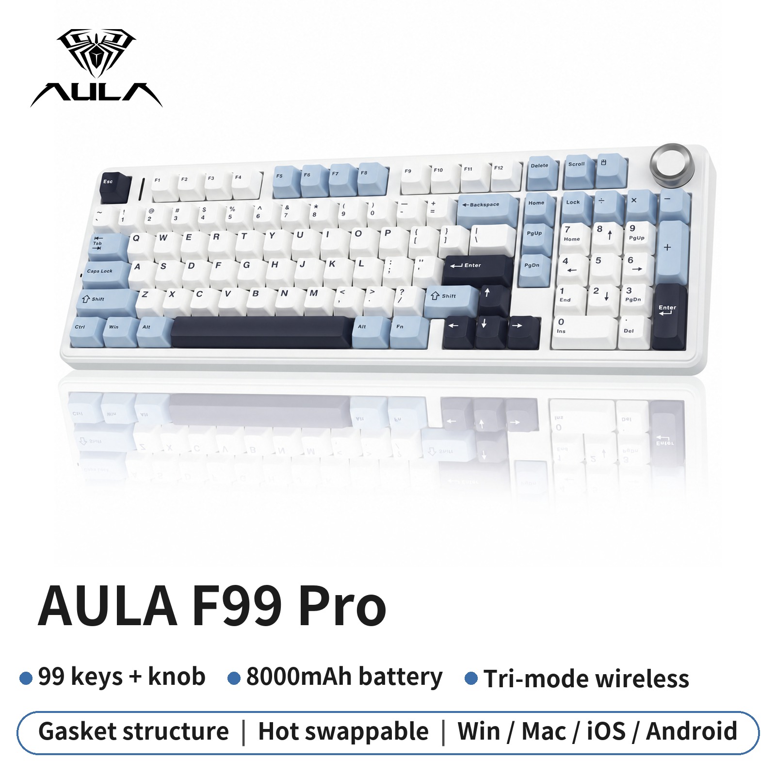AULA F99 96% Bezprzewodowa Mec – Mechanical Numpad Hot Swap Rgb Wireless recenzja i cena
