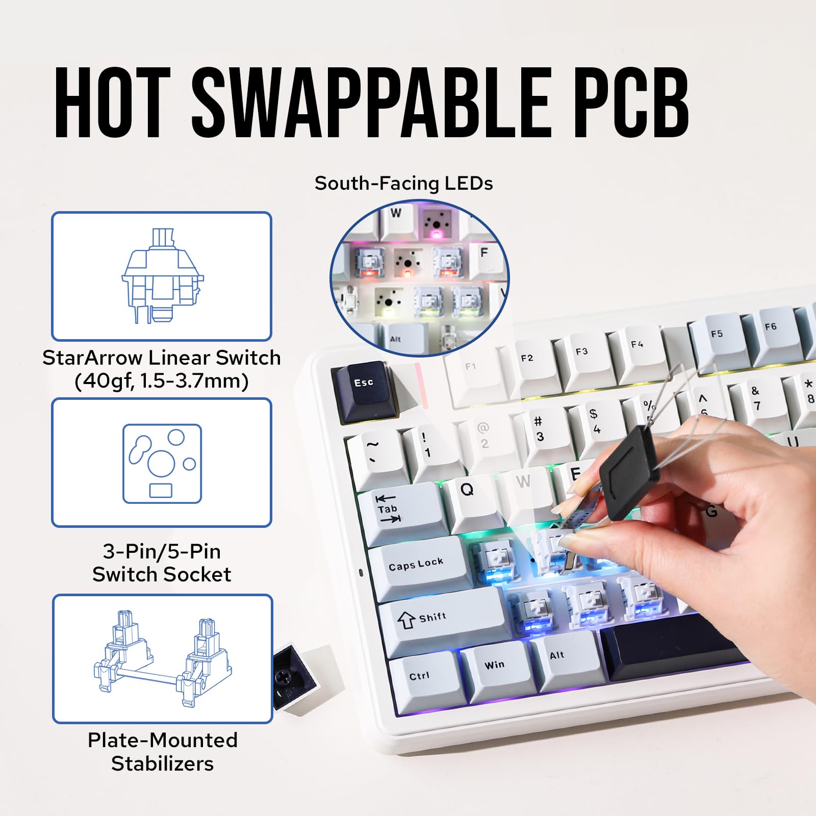 AULA F99 96% Bezprzewodowa Mec – Mechanical Numpad Hot Swap Rgb Wireless recenzja i cena